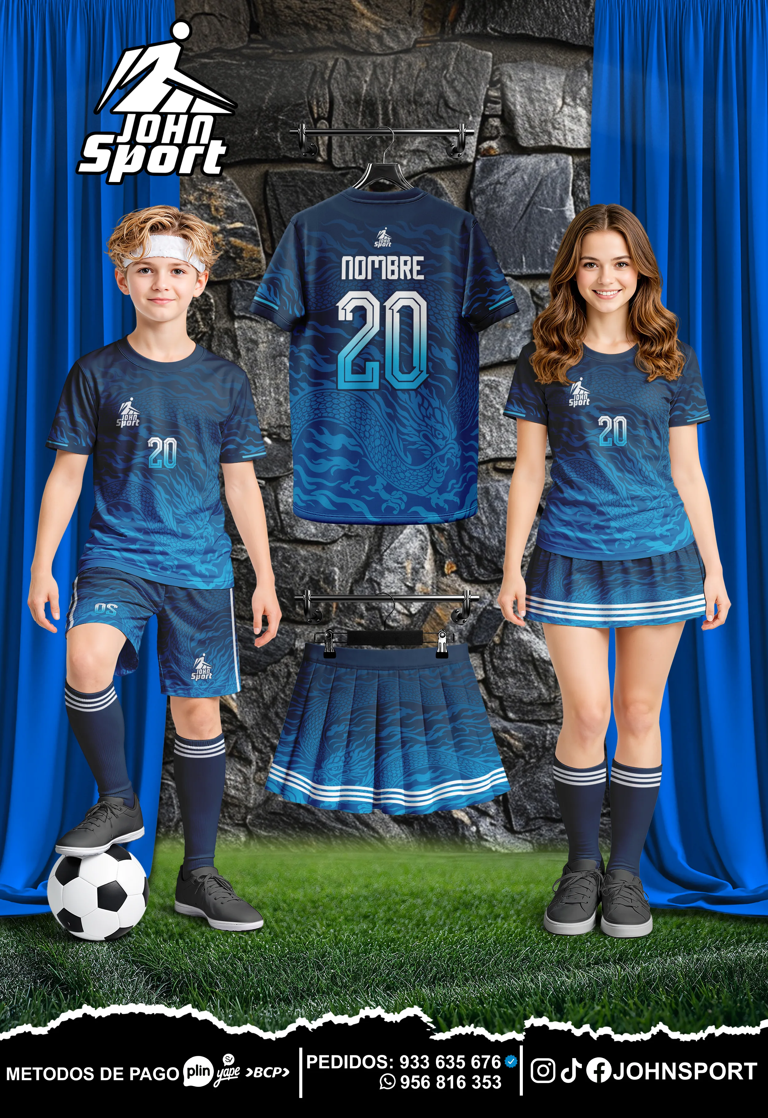 olimpiadas dragon azul marino